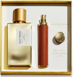 Goldfield & Banks Silky Woods Deluxe Coffret Set = E.d.P. Nat. Spray 100 ml + E.d.P. Travel Spray 10 ml + Leder Reiseetui