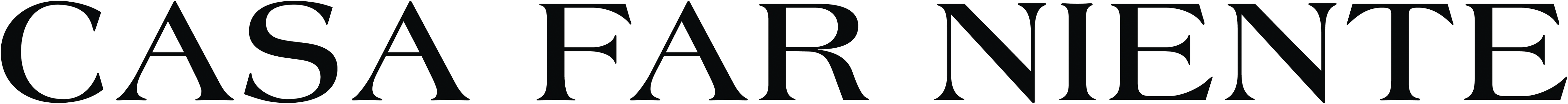 Casa Far Niente Logo in schwarzer Serifenschrift