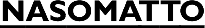 Schriftzug Nasomatto als Markenlogo in Großbuchstaben
