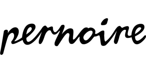 Pernoire Logo in schwarzer Handschrift auf weißem Hintergrund
